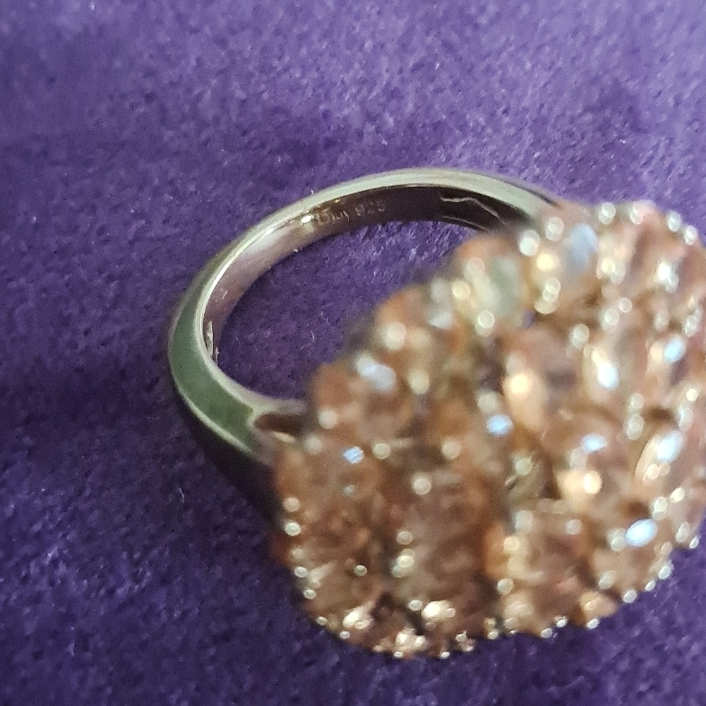 Premium Viceroy Spessartine Garnet Cluster Style Ring. - Picture 6 of 6